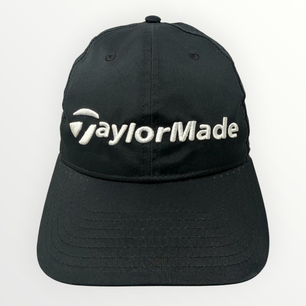 TaylorMade Golf Hat Black TP5 Stealth Performance Perforated Adjustable Cap
